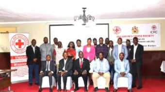 A group photo after opening session of an IHL Media training 