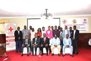 A group photo after opening session of an IHL Media training 